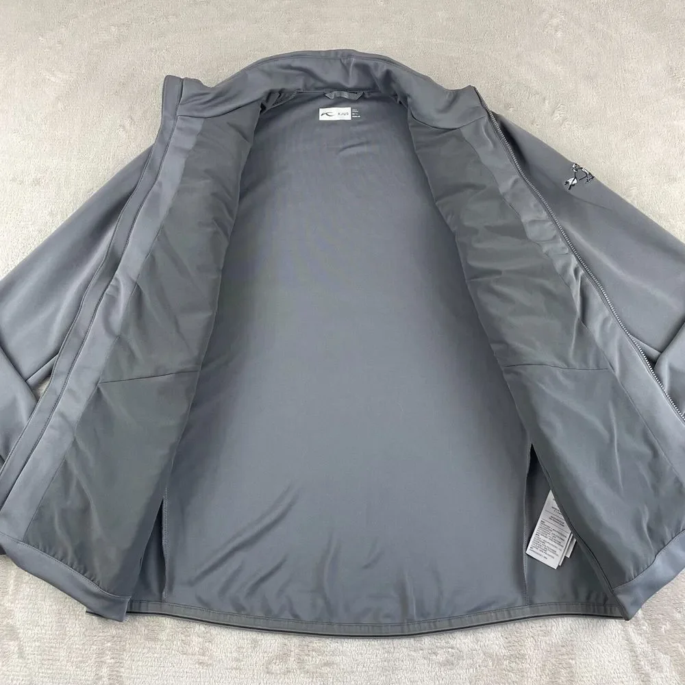 KJUS Release Jacket Men Large Grey Full‎ Zip Performance Golf Ventilated NWOT